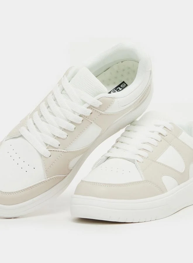 Styli Color Block Lace Up Sneakers