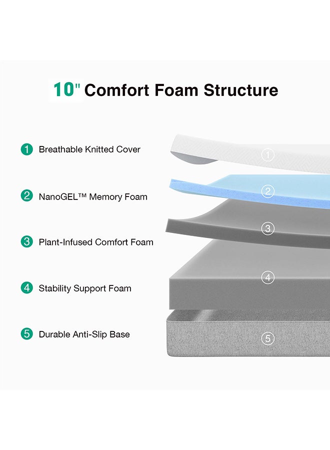 Novilla King Mattress, 25cm  Gel Memory Foam King Size Mattress for Cool Night & Pressure Relief, Medium Firm Bed, Bliss - Image 3