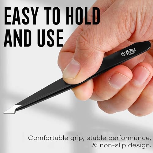 Beauté Secrets Tweezers Set - Tweezers for Eyebrows - Great Precision Plucker for Facial Hair, Splinter and Ingrown Hair Removal, Hair Threading - Image 4