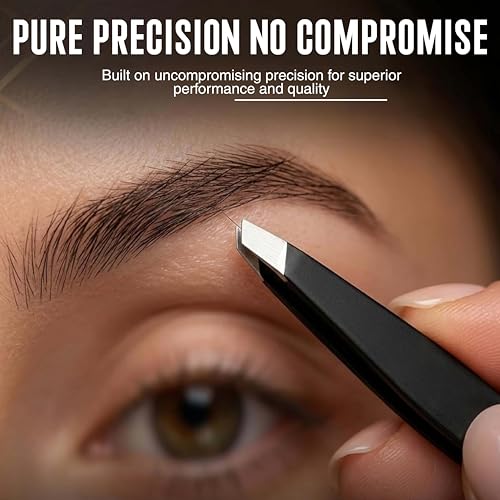 Beauté Secrets Tweezers Set - Tweezers for Eyebrows - Great Precision Plucker for Facial Hair, Splinter and Ingrown Hair Removal, Hair Threading - Image 3
