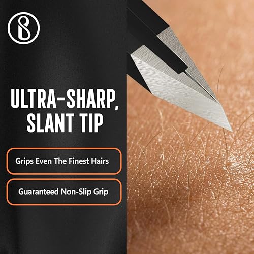 Beauté Secrets Tweezers Set - Tweezers for Eyebrows - Great Precision Plucker for Facial Hair, Splinter and Ingrown Hair Removal, Hair Threading - Image 5