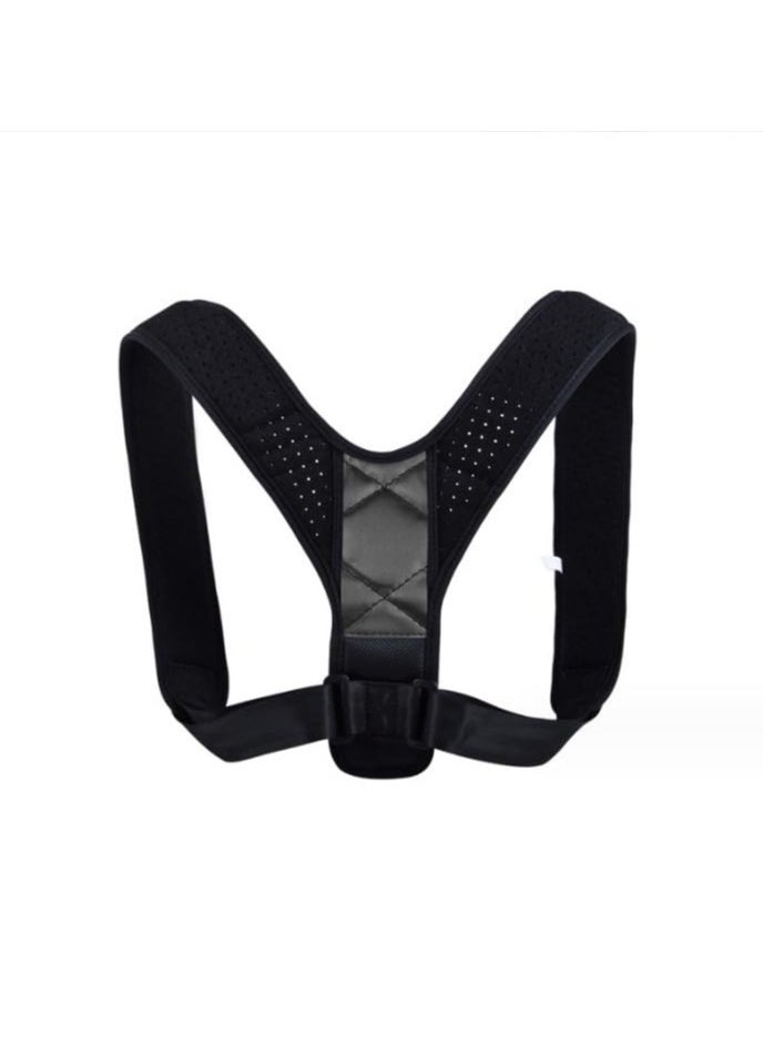 Oasisgalore - Back Brace Anti-Hunchback Orthotic Band Seated Standing Position Corrective Orthotic Adult Breathable Invisible Orthotic Band Back Adjustable,Black - Image 1