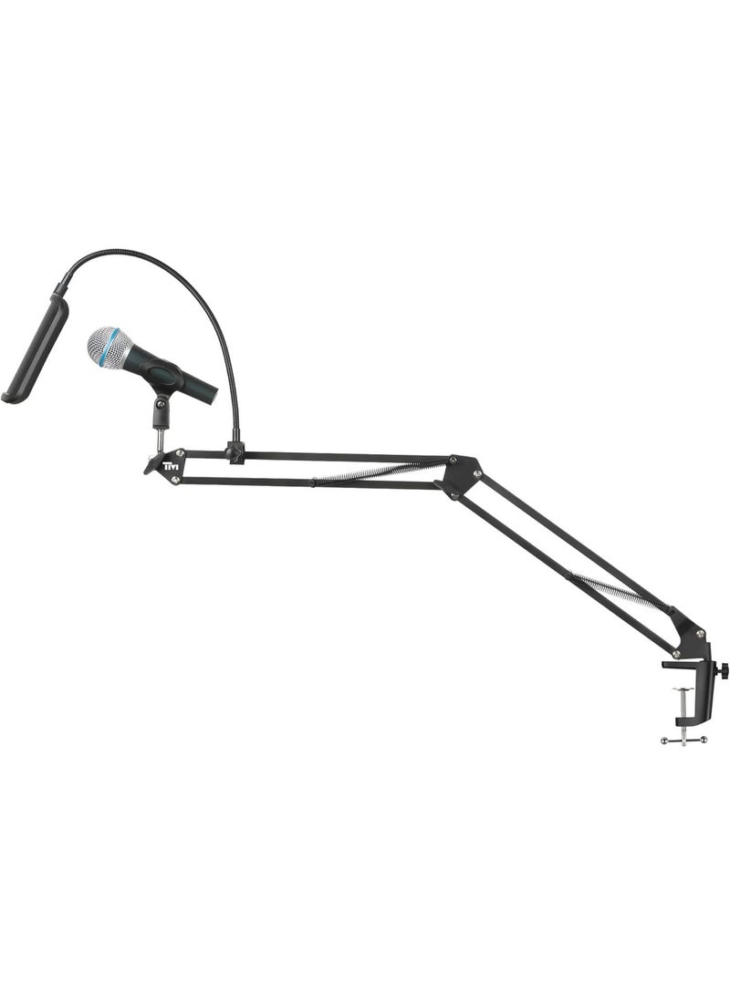 Twisted Minds Apex Series Microphone Boom Arm TM‑AP89‑I – Dual 35 cm+35 cm Adjustable Arms, 180° Rotation, 3/8” Screw Mic Mount, Lightweight Durable Desk Mount for Streaming Recording Work - Image 2