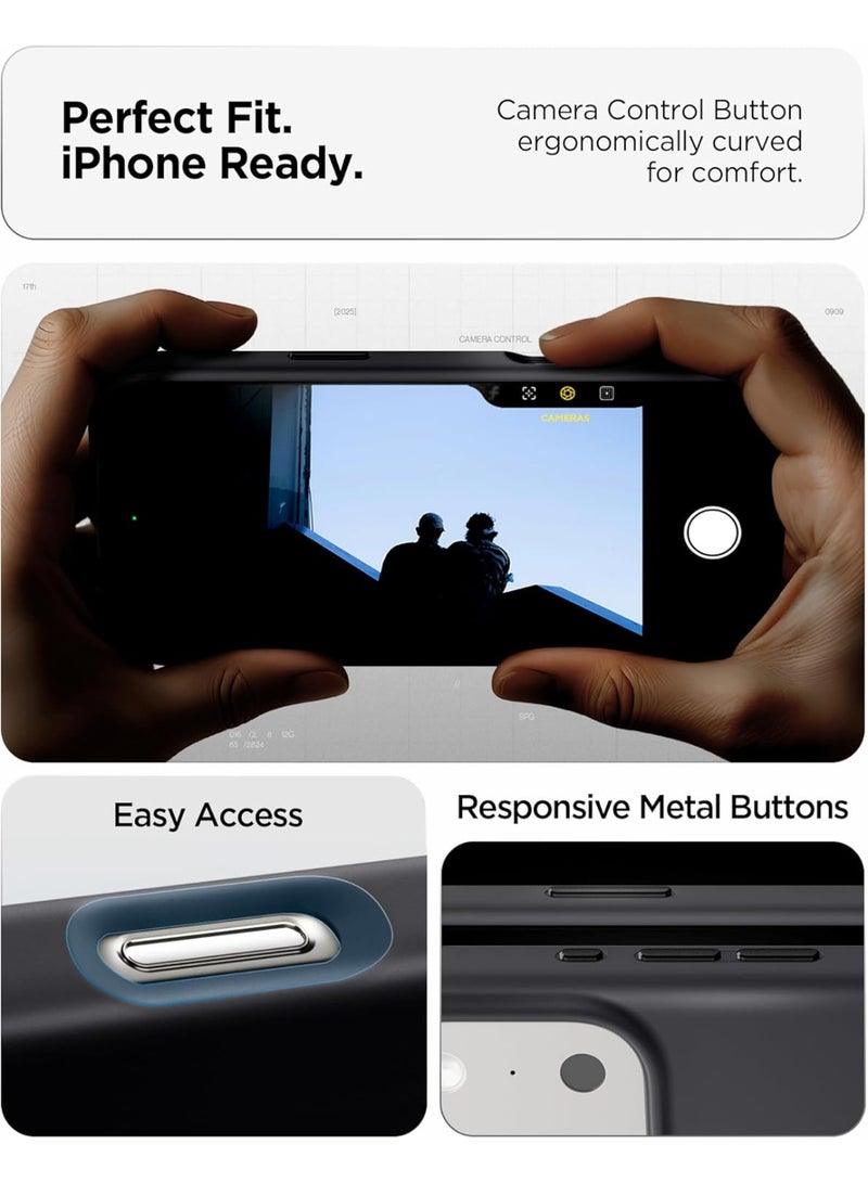 Spigen Silicone Fit MagFit for iPhone 17 PRO MagSafe Case Cover - Black - Image 4