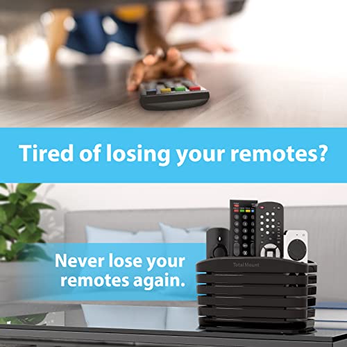 TotalMount Remote Control Holder – Premium Quality and Extra Stable to Place Near Your TV, Bed, or Table (Large – Fits Four Remotes, Premium Black) - Image 2