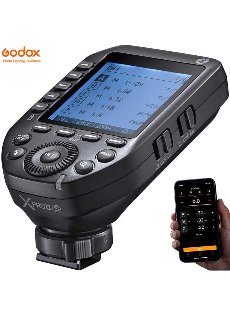 Godox XPro-S Compatible for Sony TTL Wireless Flash Transmitter Trigger 1/8000s HSS TTL-Convert-Manual Function Large LCD Screen Slanted Design 11 Customizable Functions 5 Dedicated Group Buttons  - Image 1