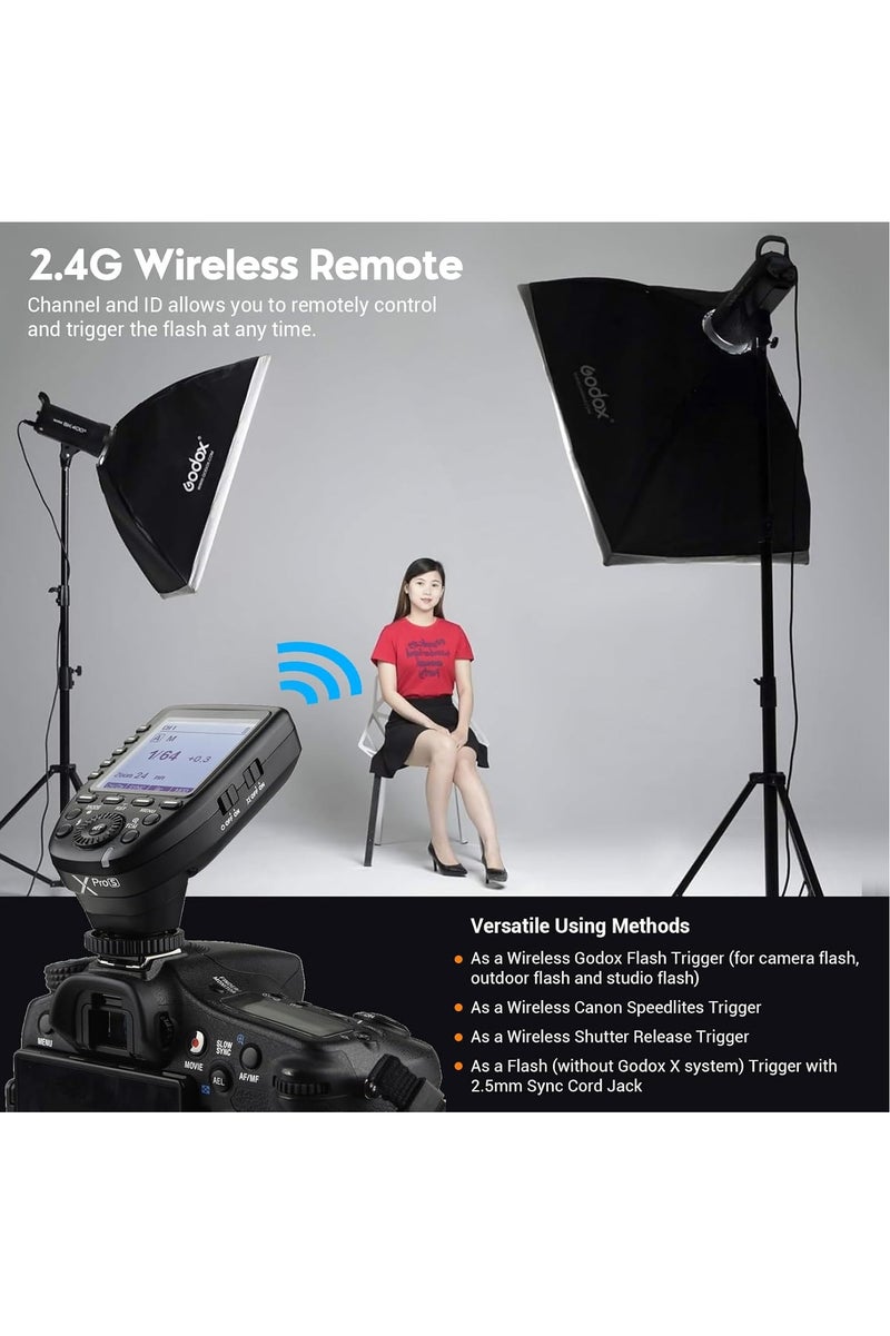 Godox XPro-S TTL 2.4G Wireless High Speed Sync 1/8000s X System Flash Trigger Transmitter Compatible for Sony Cameras,11 Customizable, 5 Group Buttons,4 Function Buttons Offer Convenient Manipulation - Image 4