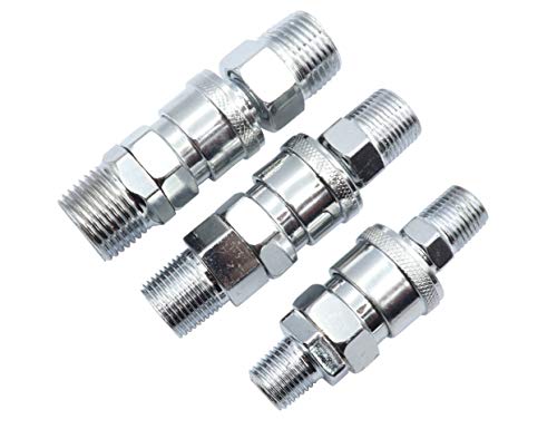 LBY Air Coupler and Plug Kit, Industrial Type C Air Hose Fittings, Compressor Pneumatic Connector, SM20/30/40 + PM20/30/40 Quick-Connect Accessories Kit, Pack of 6 - Image 4