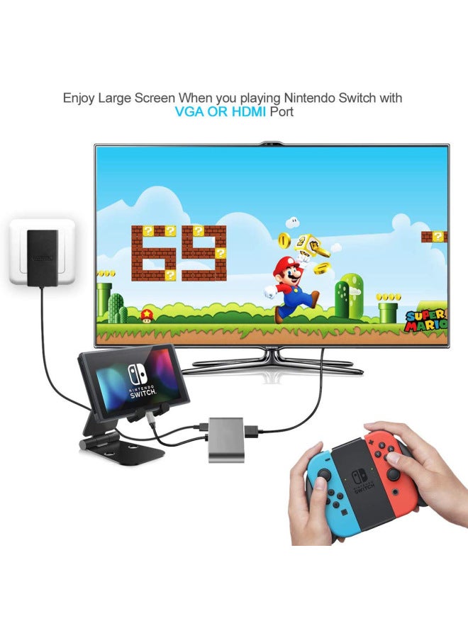 JM Four-in-one Expansion Dock Type-c To Hdmi Vga Expansion Support Nintendo Usb3.0pd Fast Charge Converter - Image 4