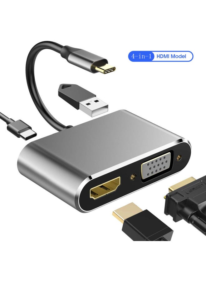 JM Four-in-one Expansion Dock Type-c To Hdmi Vga Expansion Support Nintendo Usb3.0pd Fast Charge Converter - Image 1
