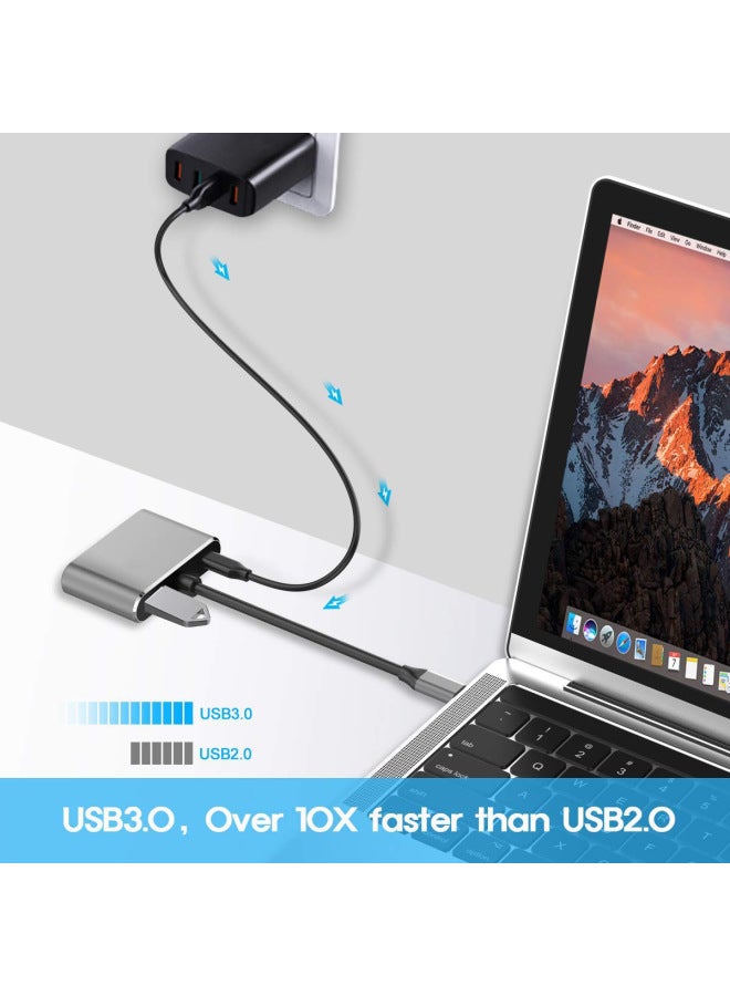 JM Four-in-one Expansion Dock Type-c To Hdmi Vga Expansion Support Nintendo Usb3.0pd Fast Charge Converter - Image 3