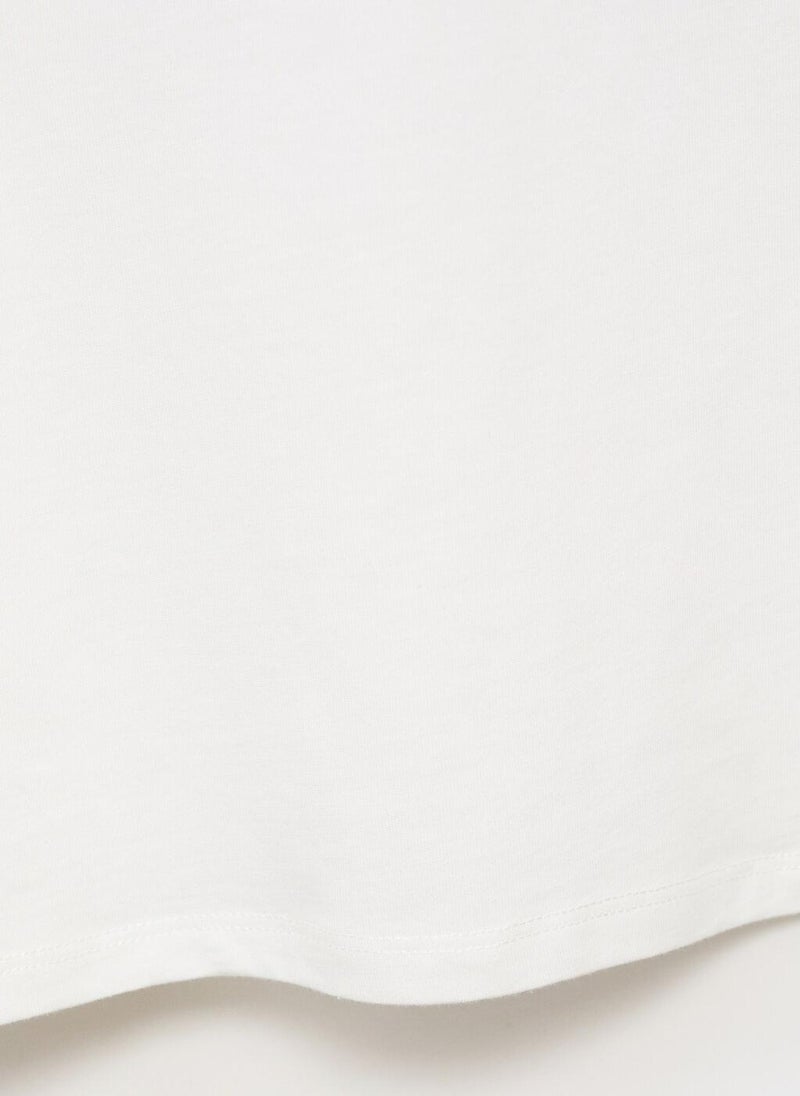 MANGO Cotton T-Shirt With Flower Detail  - Image 2