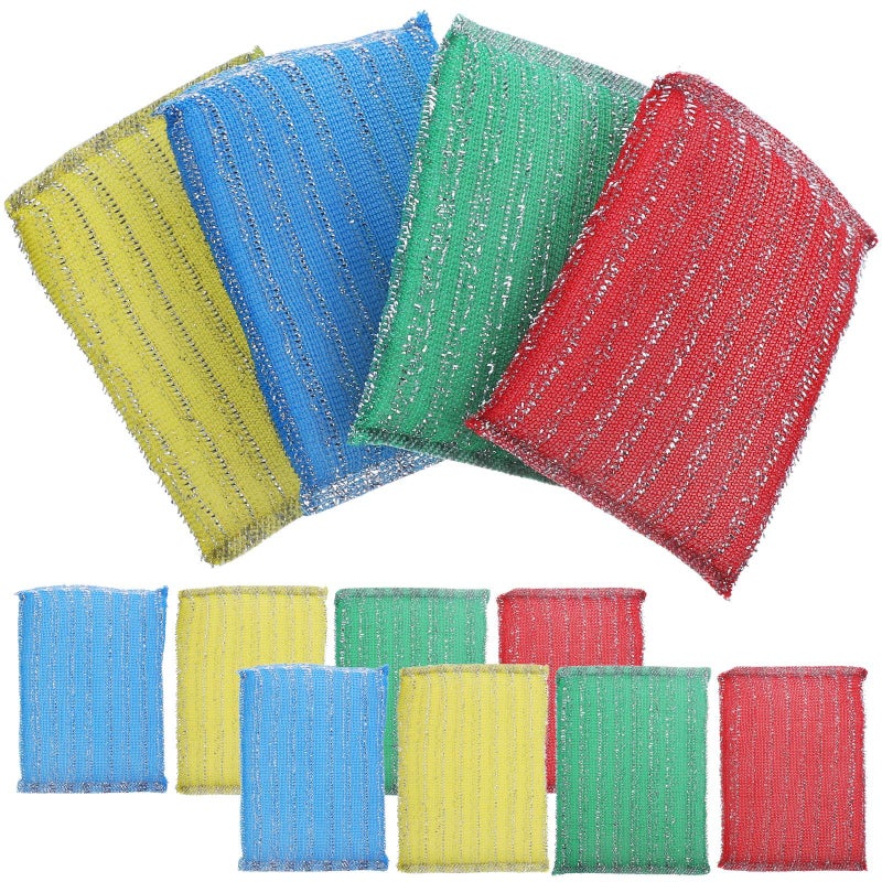 Multi Color Heavy Duty Kitchen Scrub Sponges Non Stick Oil Resistant Reusable for Dishes - Image 2