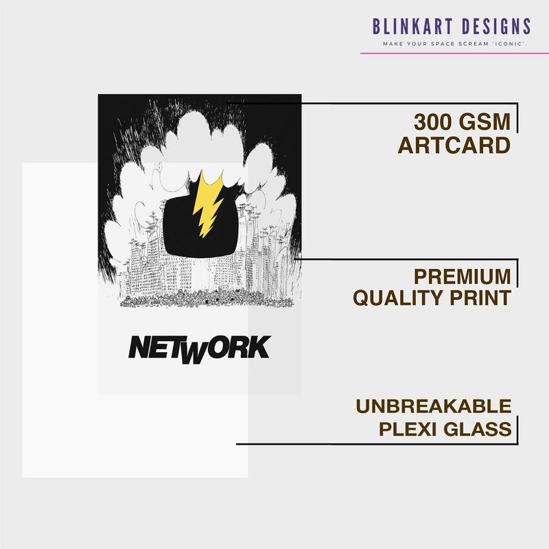 BLINKART BLINKART Aesthetic Network 1976 Movie Photo Frame Album Poster Wall Art Print Decor Perfect For Home Bedroom Living Room Bedroom Home Office Study Room12 18 Inches  - Image 4