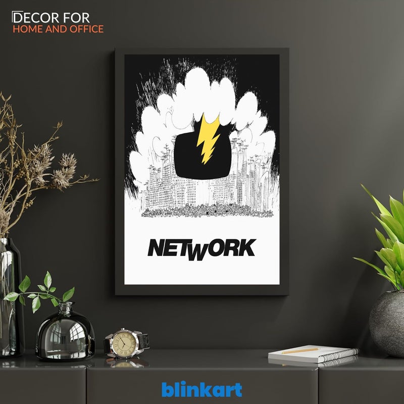 BLINKART BLINKART Aesthetic Network 1976 Movie Photo Frame Album Poster Wall Art Print Decor Perfect For Home Bedroom Living Room Bedroom Home Office Study Room12 18 Inches  - Image 5