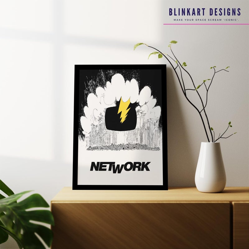 BLINKART BLINKART Aesthetic Network 1976 Movie Photo Frame Album Poster Wall Art Print Decor Perfect For Home Bedroom Living Room Bedroom Home Office Study Room12 18 Inches  - Image 3