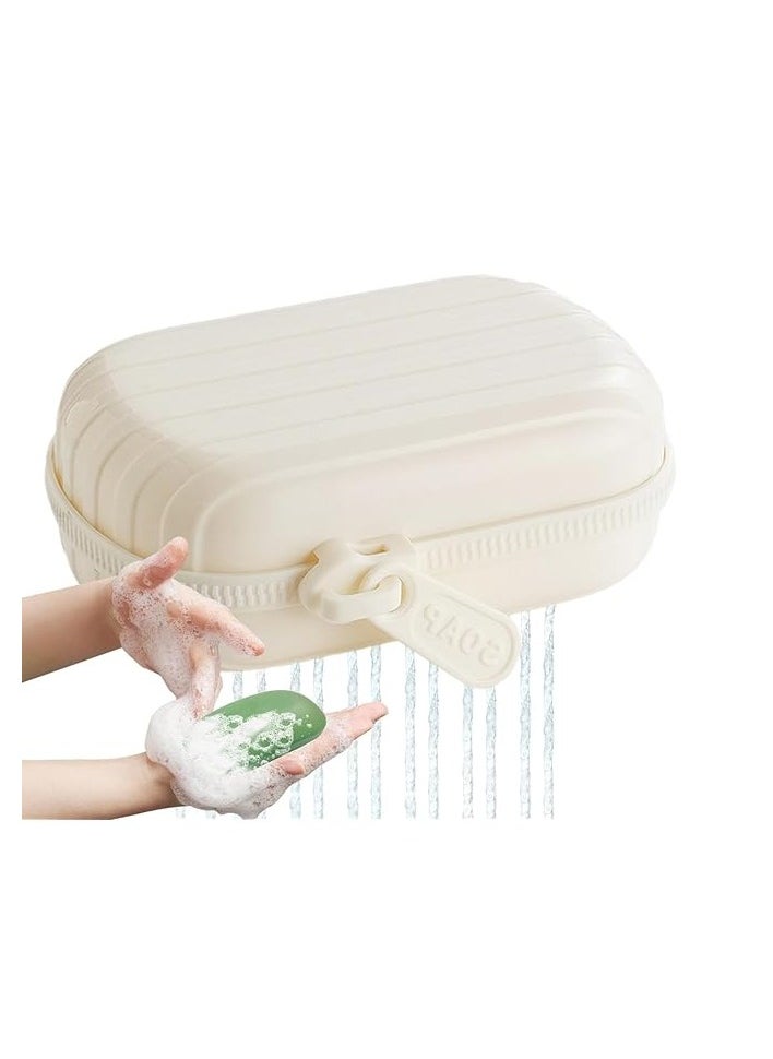 Generic - Innovative high profile double layer portable soap holder with lid drainage tray and zipper closure - Image 1