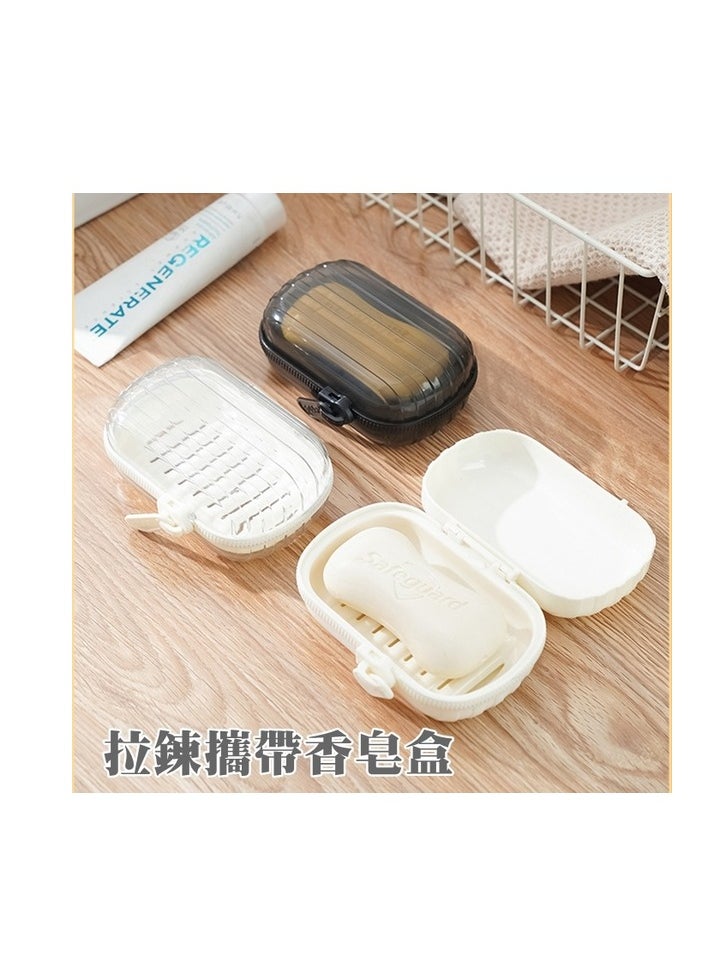 Generic - Innovative high profile double layer portable soap holder with lid drainage tray and zipper closure - Image 1