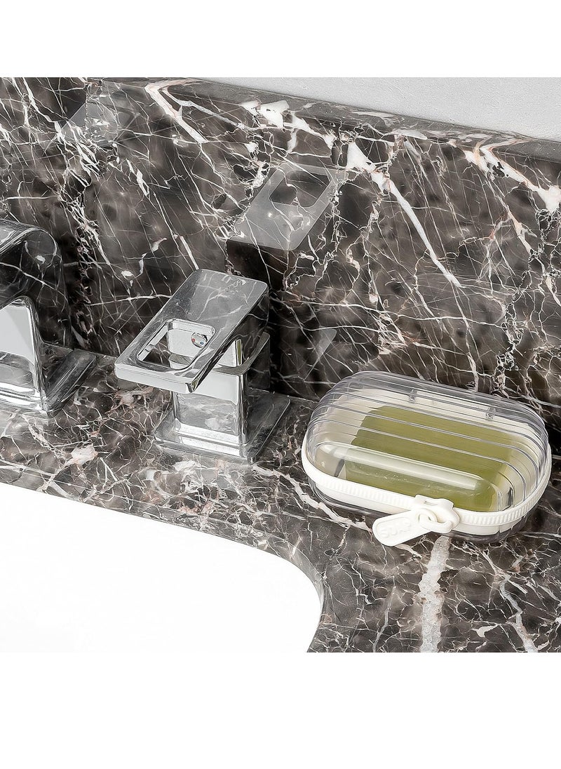 Generic - Innovative high profile double layer portable soap holder with lid drainage tray and zipper closure - Image 1