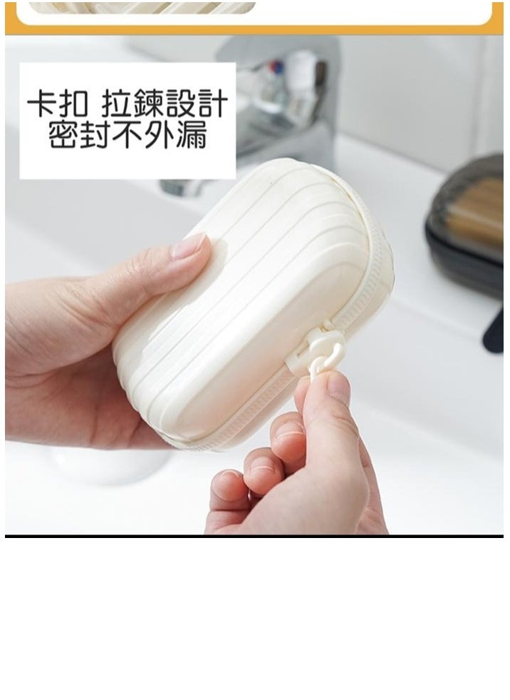 Generic - Innovative high profile double layer portable soap holder with lid drainage tray and zipper closure - Image 1