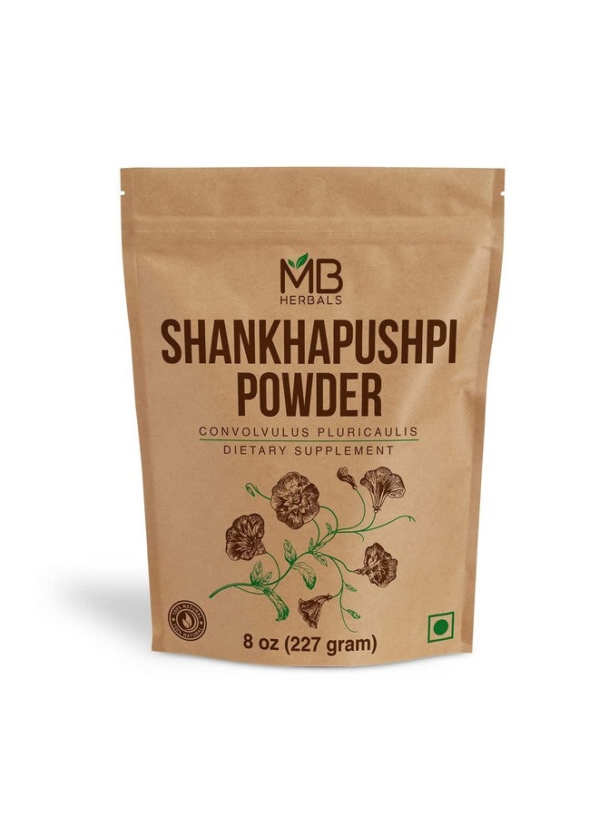 MB Herbals Shankhapushpi Powder 8 oz (227 Gram) | Shankhpushpi Powder | Convolvulus pluricaulis | Herbal Suppplement - Image 1