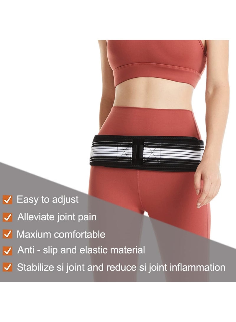 HW Sacroiliac SI Joint Hip Belt, Lower Back Support Brace Hip Braces for Hip Pain Alleviate Sciatic Anti-Slip Sacroiliac Belt Pilling-Resistant Pelvic Belt for Men Women - Image 4