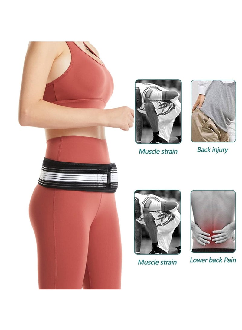 HW Sacroiliac SI Joint Hip Belt, Lower Back Support Brace Hip Braces for Hip Pain Alleviate Sciatic Anti-Slip Sacroiliac Belt Pilling-Resistant Pelvic Belt for Men Women - Image 2
