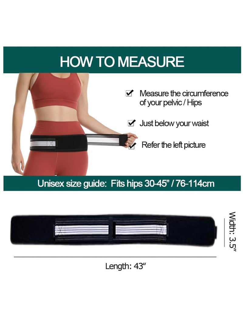 HW Sacroiliac SI Joint Hip Belt, Lower Back Support Brace Hip Braces for Hip Pain Alleviate Sciatic Anti-Slip Sacroiliac Belt Pilling-Resistant Pelvic Belt for Men Women - Image 5