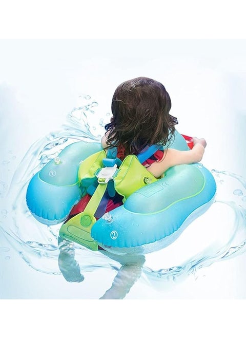 Baby Swimming Ring,Inflatable Baby Swimming Pool Floating Ring,Helps Babies Learn to Swim,Suitable for Infants Aged 3-12 Months Old(First Generation Simple Blue)