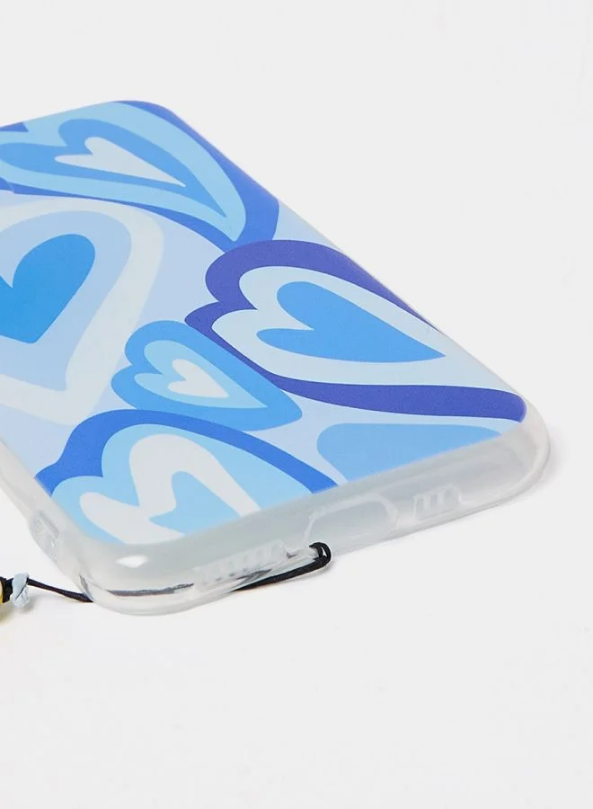 Styli Heart Print Phone Case with Beaded Charm - Samsung Galaxy Note 20 Ultra