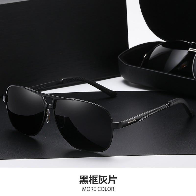 Generic Polarized Sunglass Mens Day Night Vision Black Frame gray sheet 