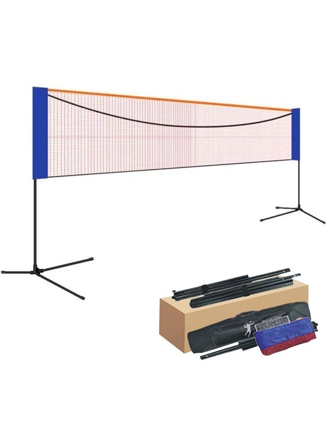founder Portable Badminton Tennis Net Set Equipment,Tennis Net with Height Adjustable Stand and Carry Bag, Easy to Assemble Nets for Kids & Adults Tennis, Pickleball, Badminton or Volleyball(4.2m)  - Image 1