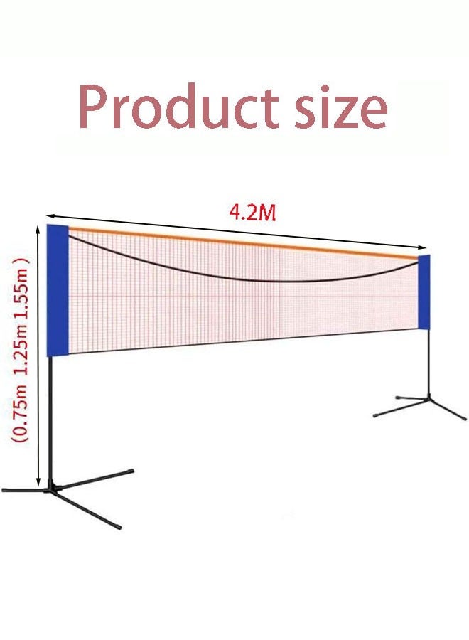 founder Portable Badminton Tennis Net Set Equipment,Tennis Net with Height Adjustable Stand and Carry Bag, Easy to Assemble Nets for Kids & Adults Tennis, Pickleball, Badminton or Volleyball(4.2m) - Image 4