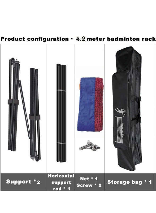 founder Portable Badminton & Tennis Net Set, 4.2m – Height-Adjustable Stand with Carry Bag - Image 5