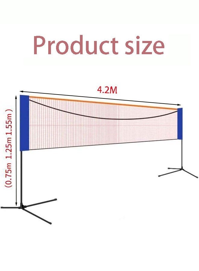 founder Portable Badminton & Tennis Net Set, 4.2m – Height-Adjustable Stand with Carry Bag - Image 4