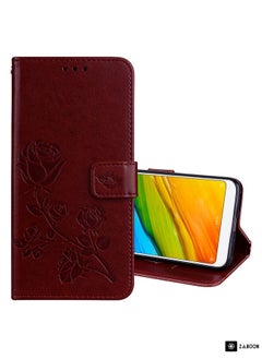Protective Case Cover For Xiaomi Redmi 5 Plus Rose Embossed Horizontal Flip Environmental PU Leather Case with Holder & Card Slots & Wallet