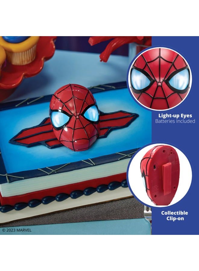 DecoPac DecoSet® Marvel Spider-Man™ Ultimate Light Up Eyes Cake Topper, 1-Piece Cake Topper Set, Superhero Head with Lights - Image 2
