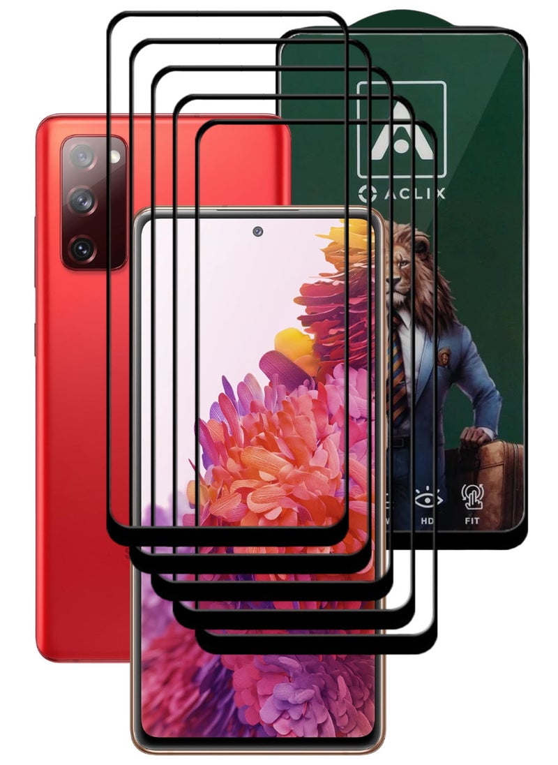 ACLIX 5 Pieces Antistatic ESD Dustproof Premium Quality High Definition Tempered Glass Screen Protector Designed For Samsung Galaxy S20 FE - Image 1