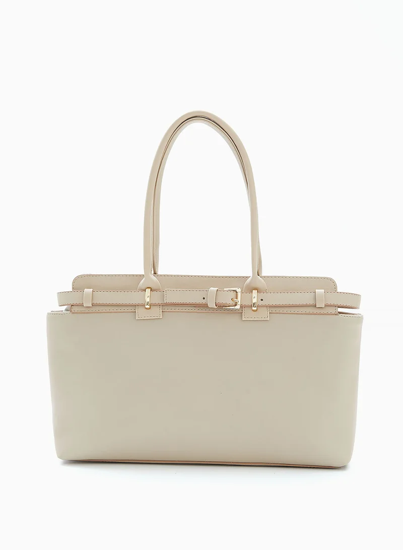 Wecre8 Beige Belt Tote Bag