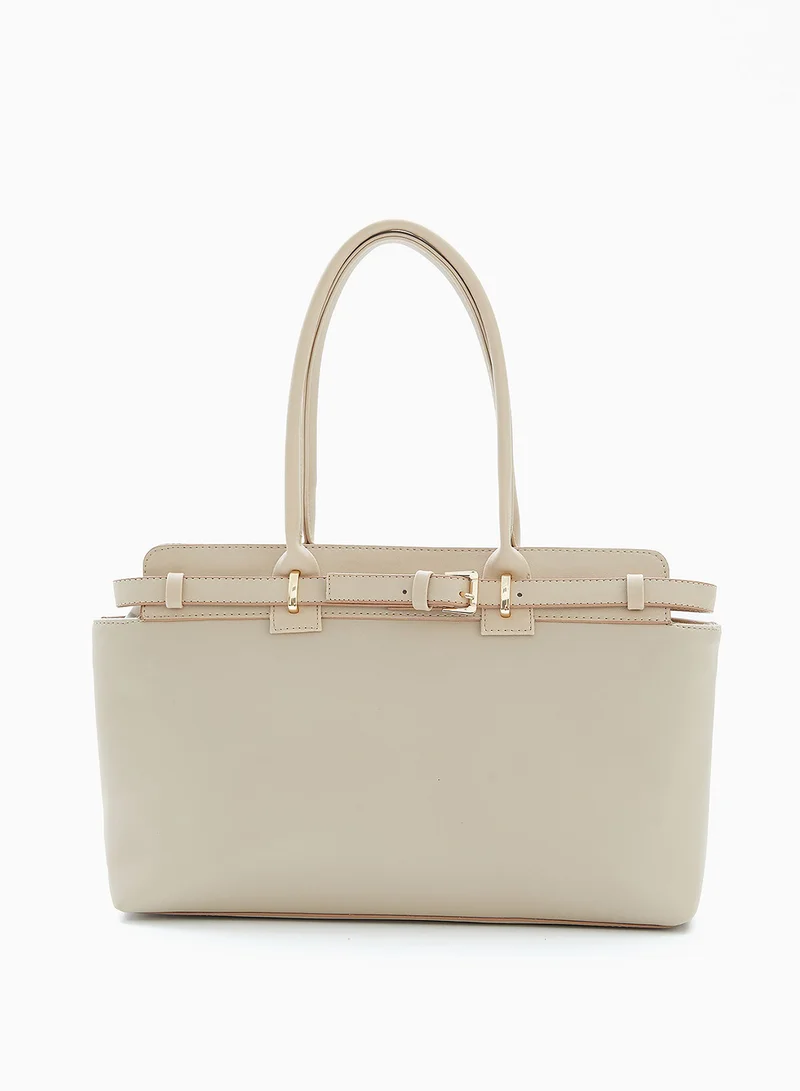 Wecre8 Beige Belt Tote Bag