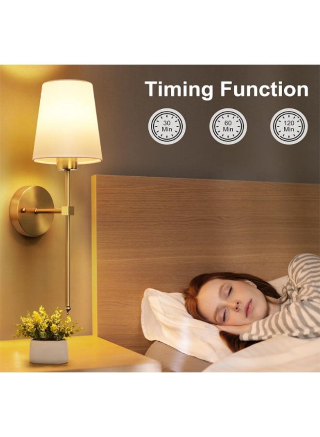 2 Pcs Slim Wall Sconces, Premium Gold Wall Sconce Set with Dimmable LED Bulbs & 15 Color Temps, Wireless, Battery-Powered, Timer Function, for Mirror,Hallway, Kitchen, Bedroom, Living Room, Bathroom - Image 5