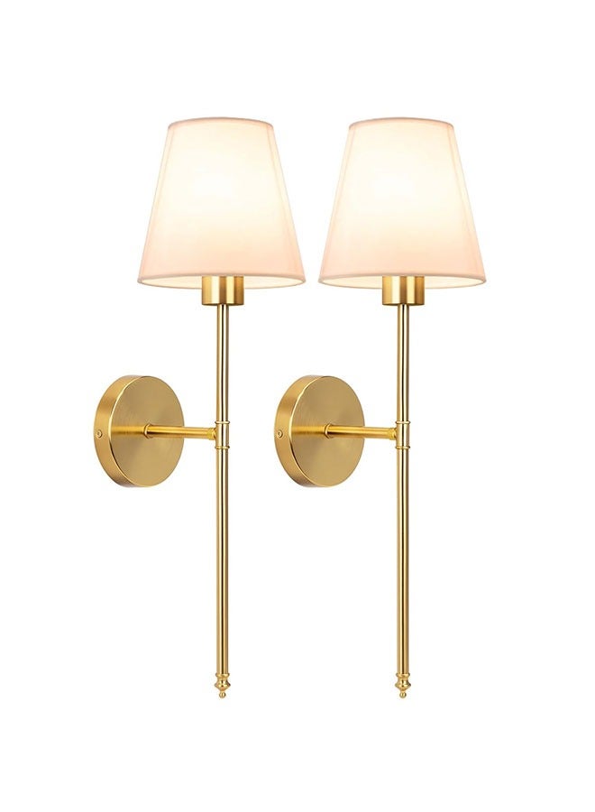 2 Pcs Slim Wall Sconces, Premium Gold Wall Sconce Set with Dimmable LED Bulbs & 15 Color Temps, Wireless, Battery-Powered, Timer Function, for Mirror,Hallway, Kitchen, Bedroom, Living Room, Bathroom - Image 2