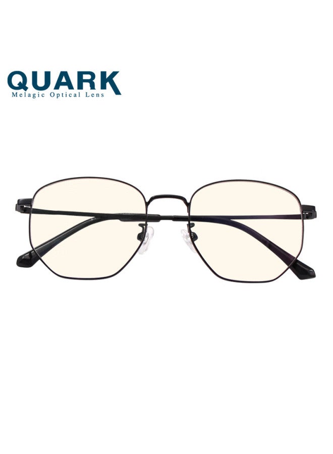 Quark Blue Light Blocking Glasses Anti-Radiation Computer Eyewear Office Ultra-Light Polygon Non-Prescription Clear Lens Unisex T823C1 - Image 5