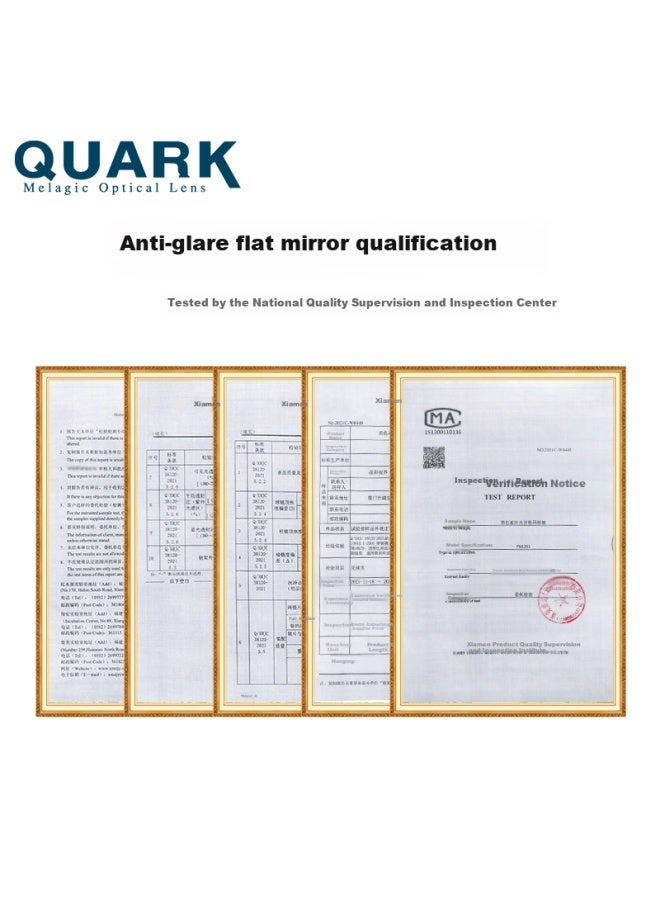 Quark Blue Light Blocking Glasses Anti-Radiation Computer Eyewear Office Ultra-Light Polygon Non-Prescription Clear Lens Unisex T823C1 - Image 3