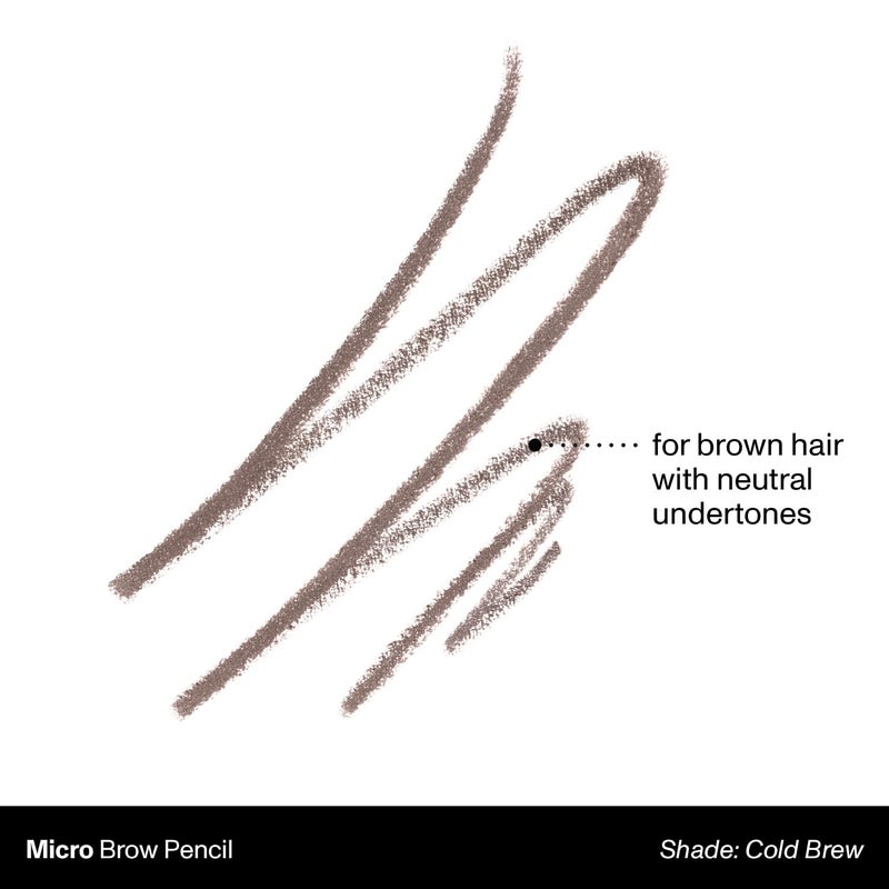 Morphe Micro Dual Eyebrow Pencil - Dual-Ended Brow Pencil Featuring a Retractable, Ultra-Precise, Pointed Tip - Richly Pigmented, Smooth-Gliding, Long-Lasting Wax Formula - Cold Brew (0.003 oz) - Image 3