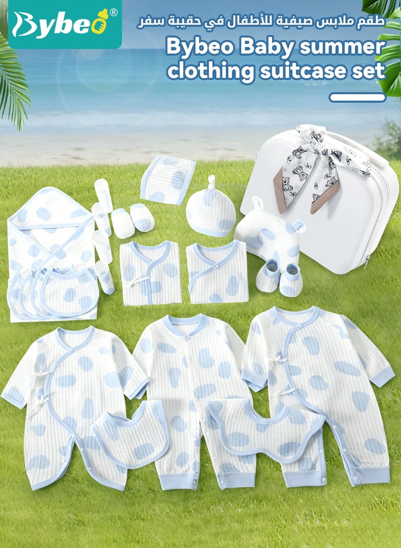 Bybeo 28PCS Newborn Baby Gifts Set, Newborn Layette Gift Set, Baby Clothes Accessories Set for Boys and Girls, Premium Cotton, Perfect Gift Suitcase for Spring Summer Autumn Winter Four Seasons - Image 2