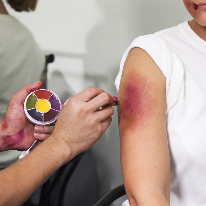 Narrative Cosmetics 6-Color Bruise Wheel, Professional SFX Cream Makeup Palette with Foam Sponges for the Stage, Film, Costumes, Cosplay - Image 5