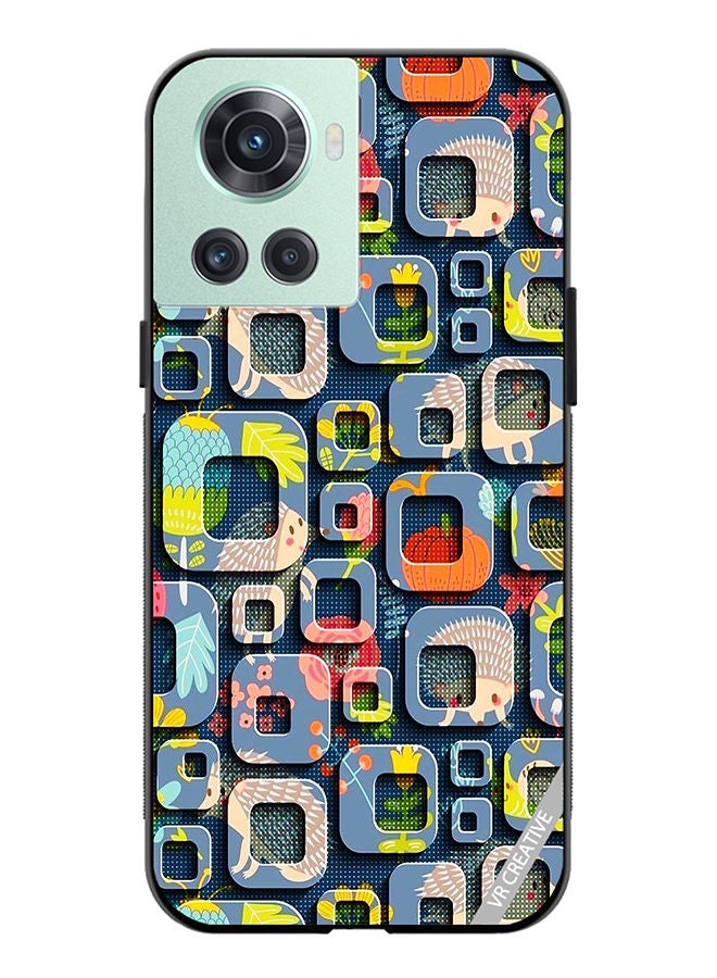 VR CREATIVE Protective Case Cover For OnePlus 10R Abstract Design Multicolour - Image 1