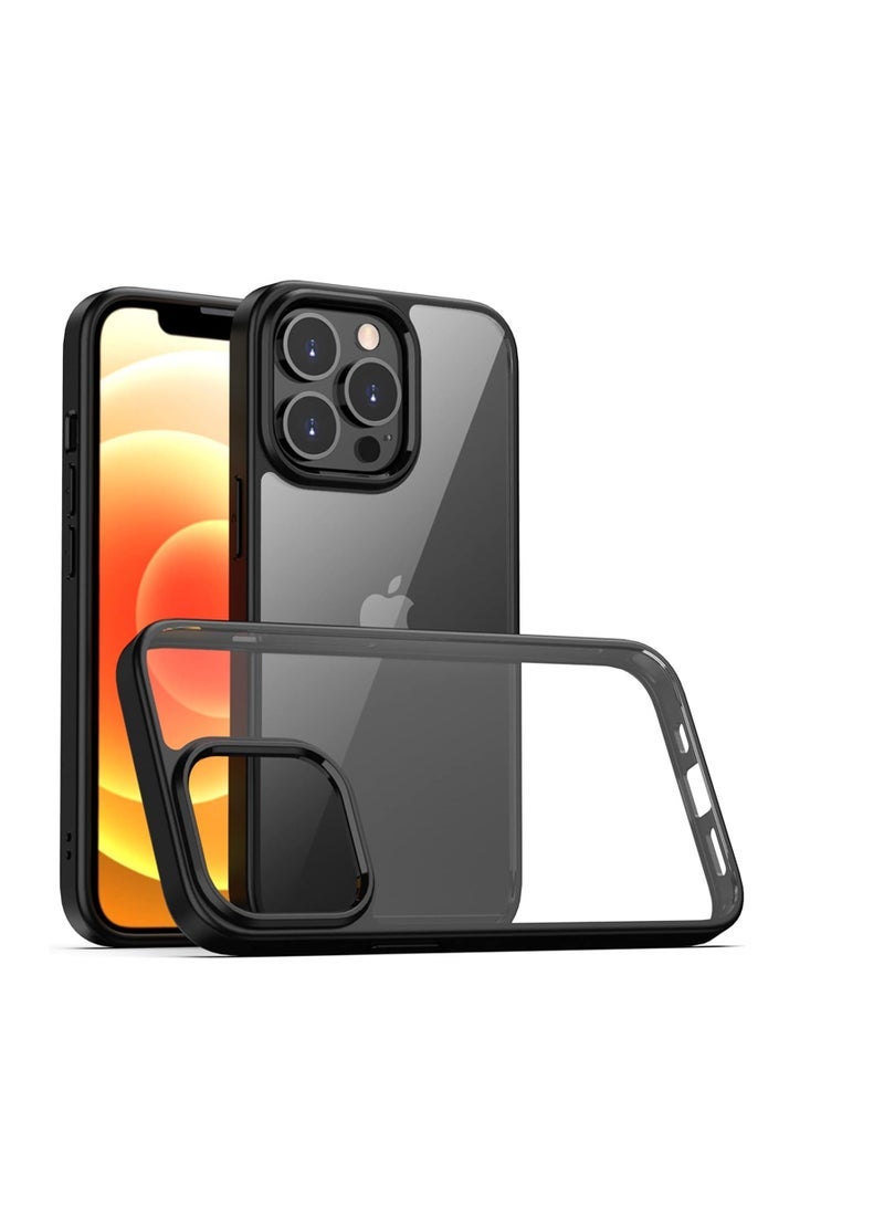 ten.tech Compatible with iPhone 13 Pro Clear Case Shockproof PC Soft Silicone (Anti-Yellowing) TPU Bumper Protective Cover - Image 1