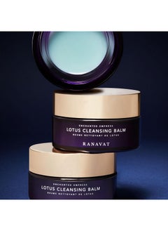RANAVAT BOTANICS Ranavat Lotus Facial Cleansing Balm Gel To Milk Makeup Remover Balm For Balanced & Restored Skin Resurfacing Skin Cleanser With Blue Tansy Oil + Jasmine Suitable For All Skin Types (3.4 Oz)  - Image 3